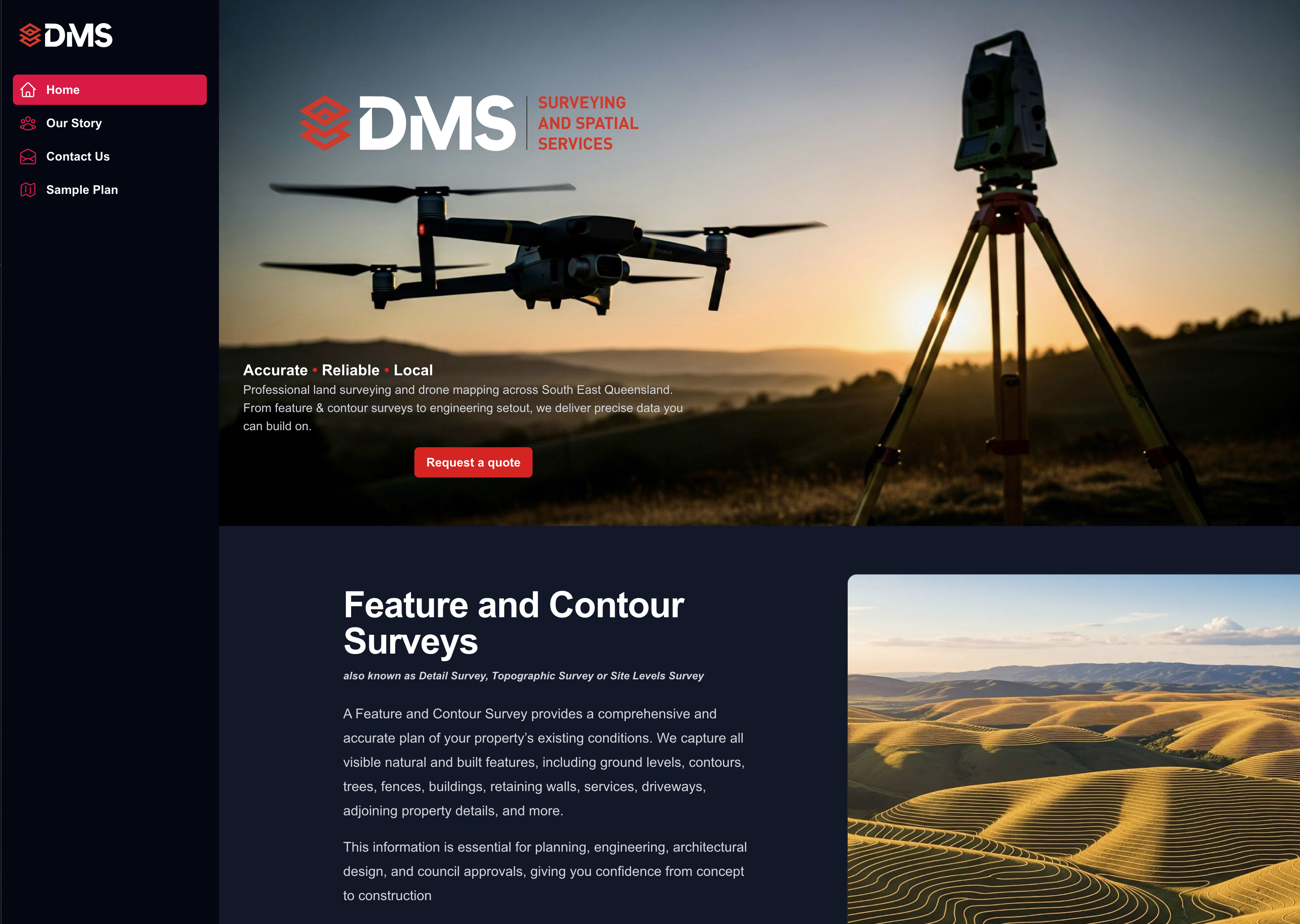 DMS Surveying & Spatial Services brand identity