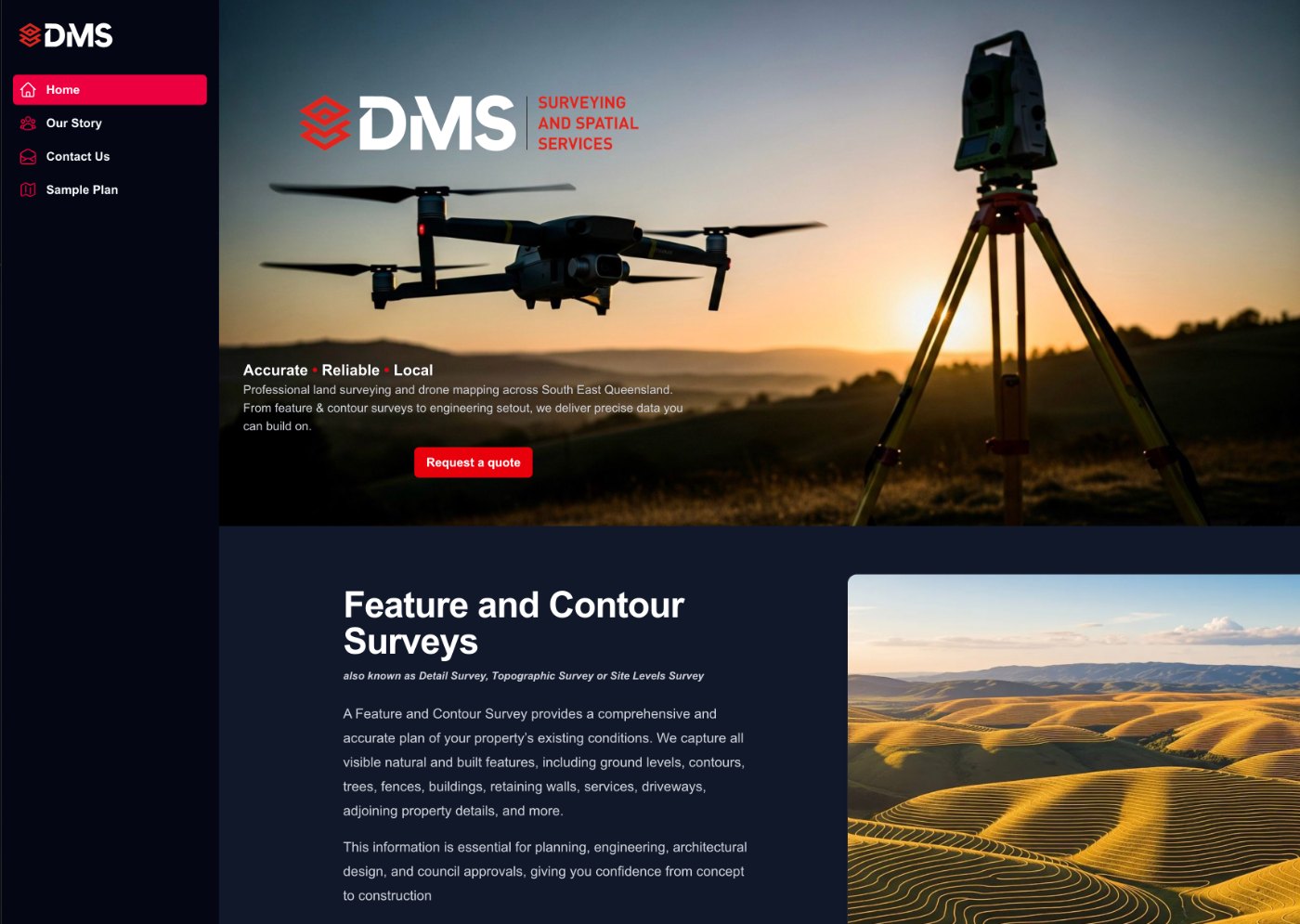 DMS Surveying & Spatial Services brand identity